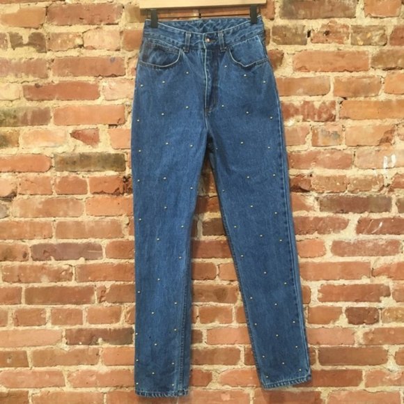 Frederick's of Hollywood Denim - Fredericks of Hollywood Studded High Rise Jeans Size 10
